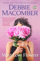 book cover showing a woman holding a bouqet of pink flowers in front of her face.