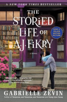 The cover of The Stories Life of AJ Fikry, featuring a couple holding each other on the front steps of a bookstore.