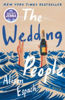 Cover of The Wedding People featuring two hands sticking out of the ocean, one making a peace sign and the other holding a bottle of wine